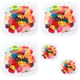 Albanese 12 flavor gummi bears Tub jelibon candy 10 0z 283 Gram x 5 Packs by Pufai Grocery