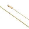 AUSIER 14k Real Yellow Gold Solid 0.9mm Box Link Chain