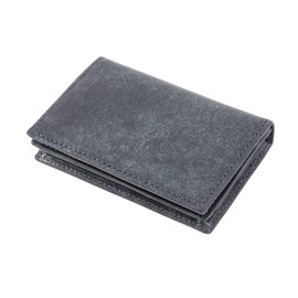 Boosters Business Card Case, Genuine Leather, Pueblo, Large Capacity, Boosters, Pass-Through Gusset, Business Card Holder, 50 Pieces, Leather, Men's, Genuine Leather, Thin, Italian Leather, navy