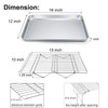 TeamFar Baking Sheet with Rack Set(1 Pan & 1 Tier