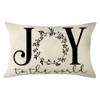 Ogiselestyle Joy to The World Christmas Throw Pillow Cover, 12