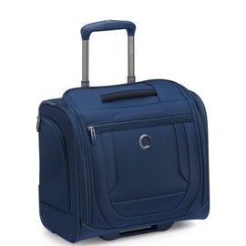DELSEY Paris Helium DLX Softside Luggage Under-Seater with 2 Wheels, Navy Blue, Carry on 16 Inch