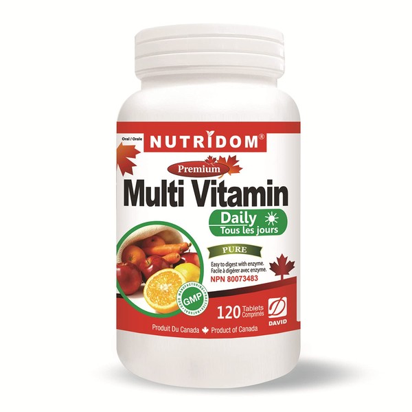 Premium Daily Multivitamin, 120 Tablets, Supplement with Vitamin A, Vitamin