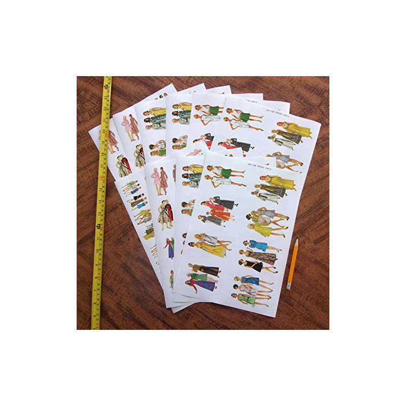 Decoupage Paper Pack (20 Sheets 10x15cm) Vintage Fashion Disco FLONZ