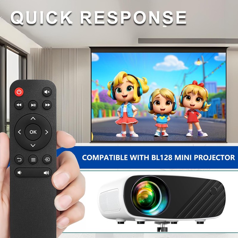 AOERUOW Replacement Remote Control Compatible with ELEPHAS BL128 DLP 1080P