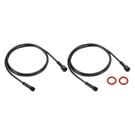 YOKIVE 2 Pcs 3 Pin Extension Cable Wire, Power Transmission Extension Equipment Connection, Great for LED Equipment, Car, Truck, Boat (Black, 3.28-Feet)