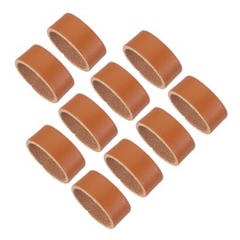 PATIKIL Leather Loop Keeper, 10 Pcs Leather Loops Belt Keeper Loops Retainer Straps Replacement for 1.1 Inch Wide Belts/Straps, Earthy Yellow