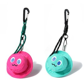 KASESSS Pack of 2 Coin Purse, Coin Pouch, Mini Hat Shape Cute Purse, Mini Coin Purse, Cartoon Purse with Zip and Carabiner, Change Purse for Coins, Headphones, Keys, Jewellery, Rose Blue, Modern