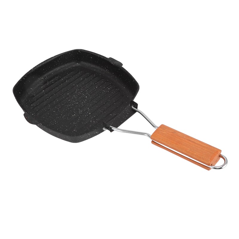 Frying Pan Outdoor Household Folding Beech Handle Energy Saving Non