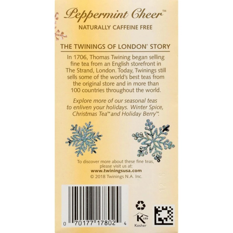 Twinings 3 Pack - Twinings Peppermint Cheer Herbal tea -