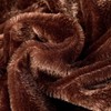 YUSOKI Brown Queen Faux Fur Blanket,2 Layers,90"x90" Without Pillows Big