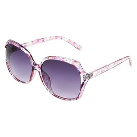 Nine West Women's Lana Square Sunglasses, Purple Floral, 61 mm