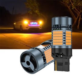 7440 T20 LED Turn Signal Valve with Differential Pinch Part for Japanese Cars, Compatible with Vehicle Inspection, Equipped with Cooling Fan, Built-In Canceller, 120 SMD 2016 Chip, T20, Single T20