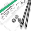 M10-1.5x250mm Fully Threaded Rod Studs, 304 Stainless Steel Long Threaded
