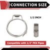 (Pack of 100) EFIELD 1/2-inch Stainless Steel Pex Cinch Clamp