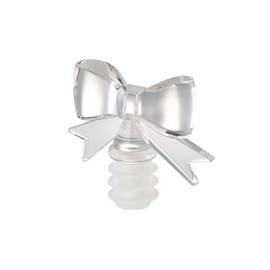 Cute Bow Bottle Stopper Wine Stopper,Silicone Reusable Wine Stopper Wine Outlet Cap Bottle Stopper, Cute Wine Accessories Fun Kitchen Gadgets for Keep The Wine Fresh (Transparent)