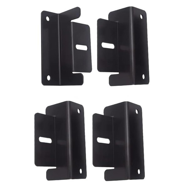 Solar Panel Mount Set of 4 in Black, High-Quality Z-Angle