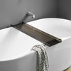 Bathtub Tray Caddy Black Bath Tub Rack Shelf, Luxury Bathroom