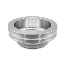 IMOOA Long Water Pump Crankshaft Pulley Double Groove LWP For Chevy SBC 283 305 327 350 383 400 1955-1986 Polished Aluminum