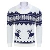 TURETRENDY Mens Ugly Christmas Sweaters Snowflakes Holiday Reindeer Printed Shawl