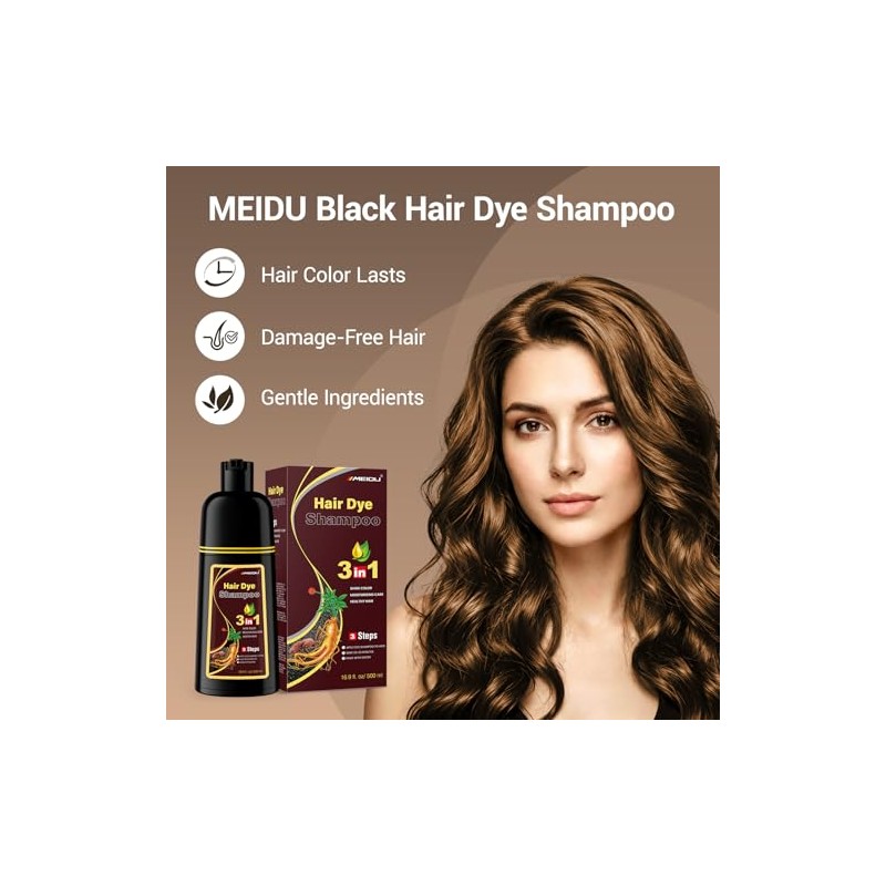 Champú Herbal 3 En 1 Para Cobertura De Cabello Gris