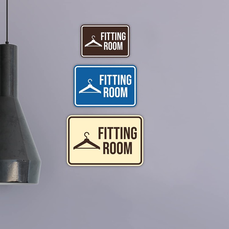 Classic Framed Fitting Room Sign (Blue) - Large