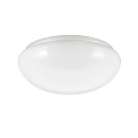 Aspen Creative 23608-01, 11" White Opal Mushroom Glass Shade For Ceiling Fixture, 11" Dia x 4" H/Fitter 9-3/4"