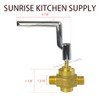 Sunrise Kitchen Supply Gas Burner Ball Valve with Handle for