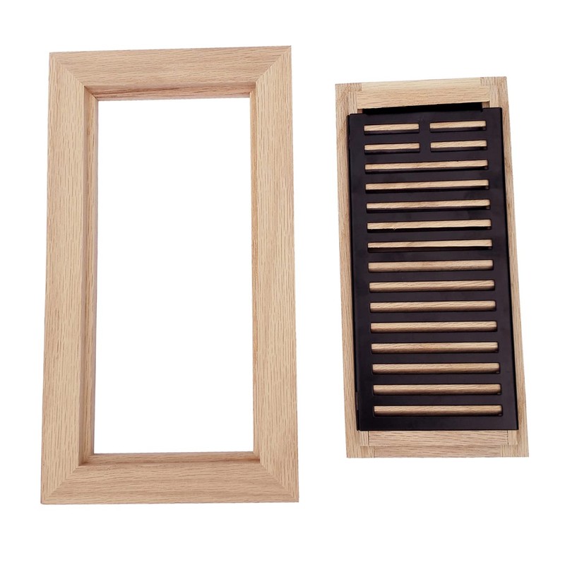 Homewell 2 Pcs Pack Red Oak Wood Floor Register, Flush