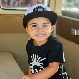 Born to Love, Baby Hats - Infant Sun Hat - Toddler Baseball Hat, Newborn Youth Flat Brim Mesh Trucker Surf SkateBro Fitted Beach Cap Gorros para Bebes (XS 6-12 Months, Bubba)