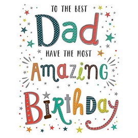 Regal Publishing C80656 Modern Birthday Card Dad,white|black|red|grey|green,8 x 6 inches