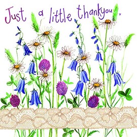 ALEX CLARK Thank You Country Flowers Little Card