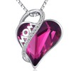 Crystal Heart Mom Necklace Crystal Love Heart Mother Necklace for