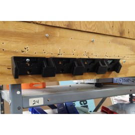 Made by Mitchell MK18xxB 4-Slot Battery Rack for Makita 18V LXT. Latching Storage Rack 18V BL1830B … BL1860B, (Black) USA PN MK18x4-WR-K