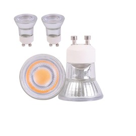 mr11 gu10 led cob Mini Spotlight 1.38inch 35mm Diameter Small gu10 3w Cool White 6000K 120v Non-dimmable Led Light Bulb 35w Halogen Bulb Replacement for mr11 Fixture (Cool White 6000k)