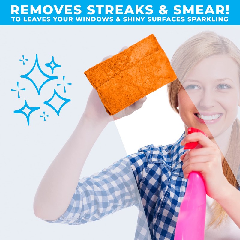 Towelogy® Professional Microfibre Cloths for Multipurpose Cleaning Edgeless for Dusting