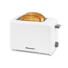 Elite Gourmet ECT-1027# Cool Touch Toaster, 7 Toast Settings Cancel Functions, Slide Out Crumb Tray, Extra Wide 1.5" Slots for Bagels Waffles Specialty Breads, Puff Pastry, Snacks, White