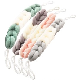 MURRI&MURRDI Back Scrubber Long Loofah for Shower, 4 Pcs Body Sponge Bath Loofah with Handles, Exfoliating Body Scrubber Mesh Sponge for Men & Women Bath Shower Loofah Sponge (4 Colors)