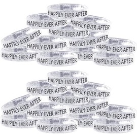 72 Pack Wedding Glow in the Dark Bracelets LED Light up Party Supplies with Happily Ever After Neon Bracelets for Wedding Receptions and Celebrations Bachelorette Parties Gift for Adult