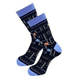 Unisex Retro Chasing Ghosts Gaming Novelty Socks One Size UK 6-10 EU 40-45