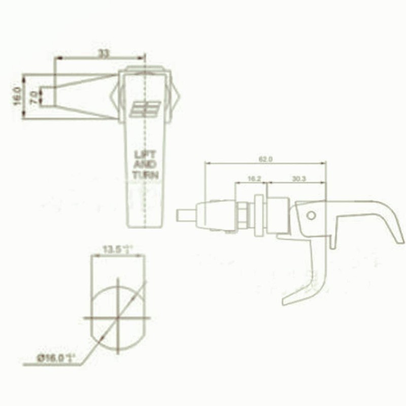2PCS Lift and Turn Latches and Compression Latch, Adjustable Grip