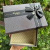 3 Pack Nested Rectangle Black Sparkling Gift Boxes with Lids
