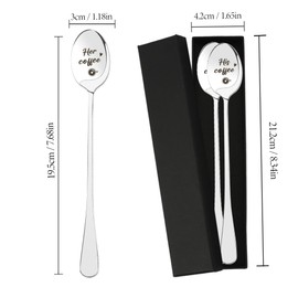 Christmas Tea Spoons His and Hers Gifts,Coffee Spoons,Coffee Gift,Wedding Gift for Couple,Christmas Cutlery,Wedding Gifts for Couple,Couple Gift,Gifts for Her,Coffee Spoon,Steel Wedding Gifts