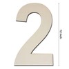 12 Inch Large Wood Number Sign 2, Unfinished Blank Wooden
