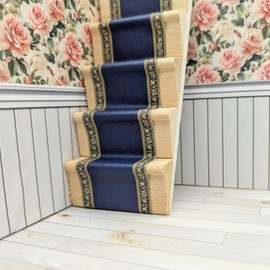 Self-Adhesive Carpet with Real Textile Structure for Dollhouses Scale 1:12 (Carpet Runner Royal Blue)
