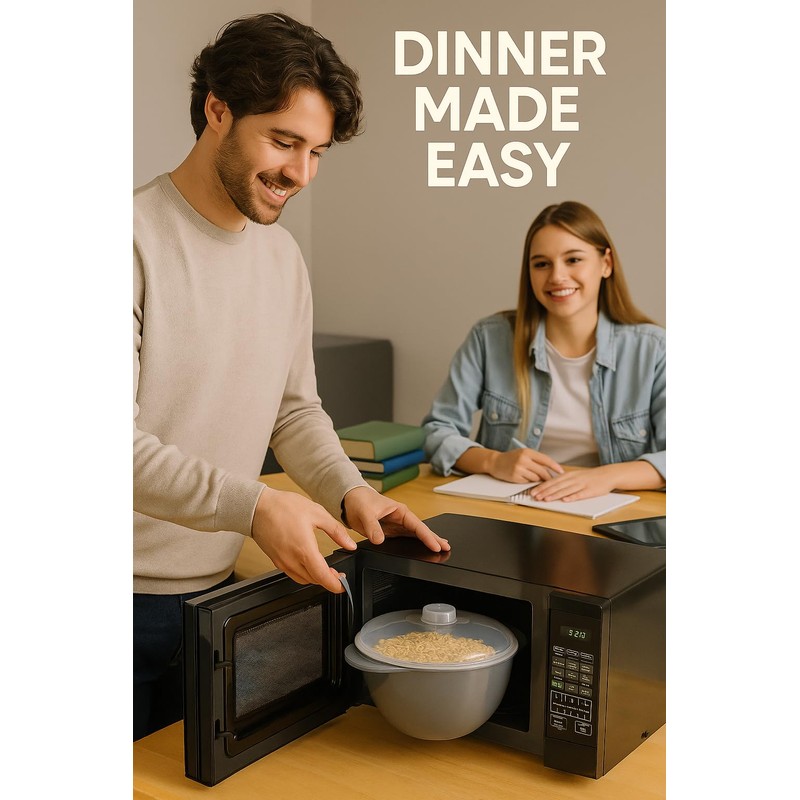 Microwave Soup & Stew Maker Bowl with Lid & Spout