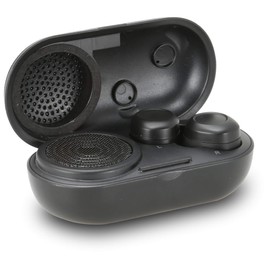 iLive Electronics Truly Wire-Free Earbuds + Charging Case with Speaker (IAEBTS410B)