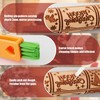 XINBADA 17" Premium Wood Rolling Pin with Nativity Embossed Designs
