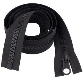 Black 28" (71cm) Chunky Zip – Separating #5 Weight Zipper, Great for Jackets, Coats & Upholstery Repairs | Giddy Square