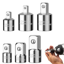 MOERDIFFER 4-Piece Socket Adapter Set, Socket Adapter for Ratchets, Adapter 1/4 Inch to 3/8 Inch, 3/8 Inch to 1/4 Inch, 3/8 Inch to 1/2 Inch, 1/2 Inch to 3/8 Inch, 1/2 Inch to 1/4 Inch for Ratchet Nut
